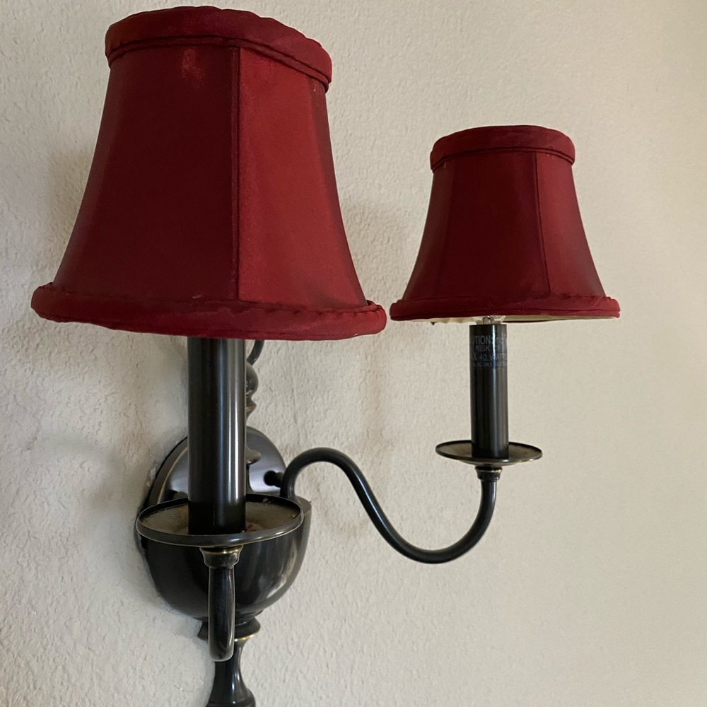 2 Small Bell Shaped Clip lamp shades